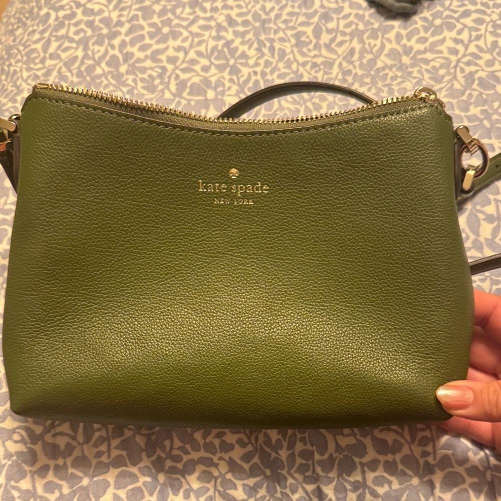 Kate Spade Olive Green Crossbody Bag color Enchanted Green.